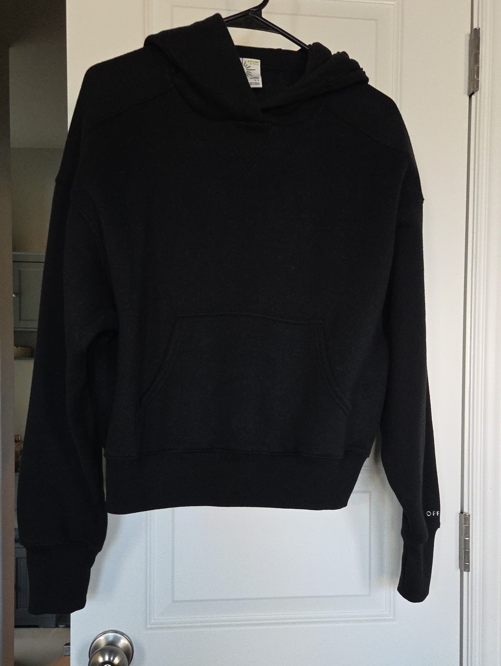 aerie Black Offline Pullover Hoodie